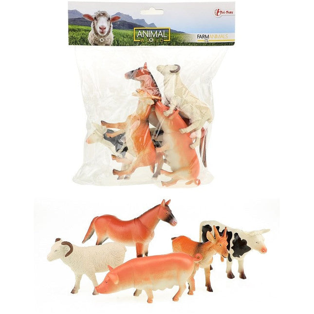Premium Bauernhof-Tierset – 5-teilig, 13–15 cm, Animal World