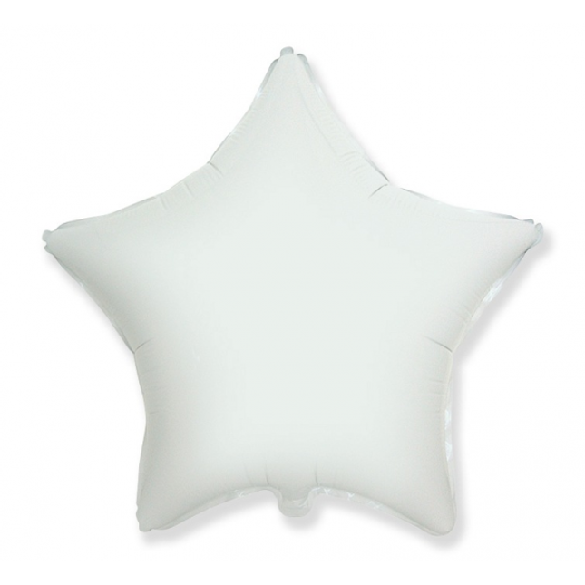 Balon folija - Zvezda, bela barva - Mojbalon