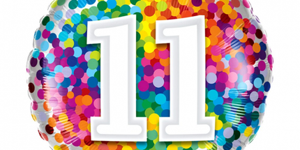 Balon folija - Številka 11, 46cm 