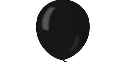 Balon iz lateksa - Black metallic, 13cm 