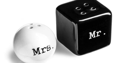 Salz- & Pfefferstreuer Mr & Mrs – Keramik, 2-teilig