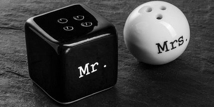 Salz- & Pfefferstreuer Mr & Mrs – Keramik, 2-teilig