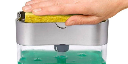 Flüssigspender mit Schwamm – 385 ml, Küchenhelfer Set