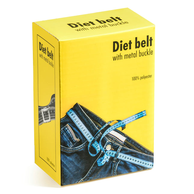 Diätgürtel – lustiges Geschenk mit Maßband, weiß, verstellbar