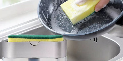 Flüssigspender mit Schwamm – 385 ml, Küchenhelfer Set