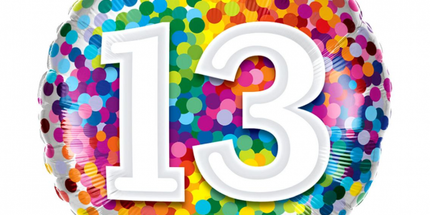 Balon folija - Številka 13, 46cm 