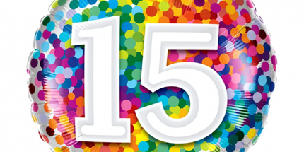 Balon folija - Številka 15, 46cm