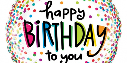 Balon folija - "Happy Birthday'', 45cm - Mojbalon