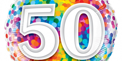 Balon folija za 50. Rojstni dan, 45cm