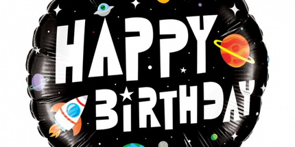 Balon folija - "Happy Birthday", Astronavt