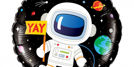 Balon folija - "Happy Birthday", Astronavt