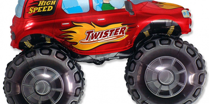Balon folija - Twister car, rdeča barva