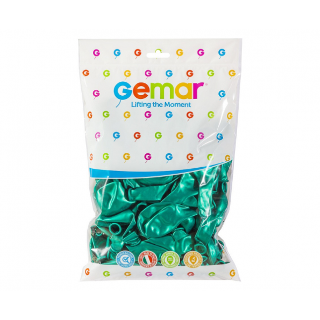 Latexballon Grün Türkis Metallic 30 cm, 1 Stück für Party