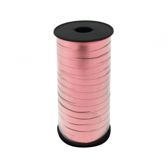 Ballonband 90 m, metallic hellrosa, Partydekoration lang
