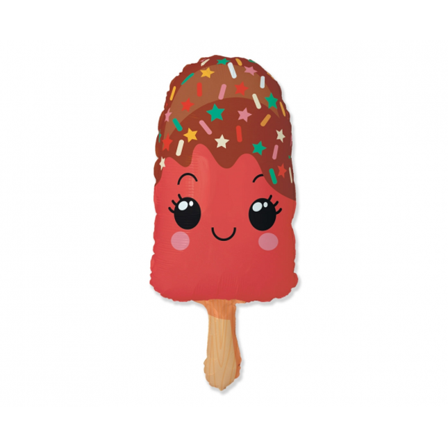 Balon folija - Sladoled, rdeča barva, 80cm
