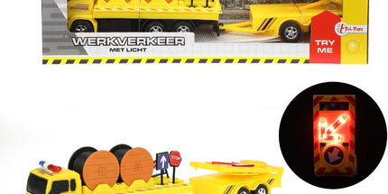 Baufahrzeug LKW mit Licht – 10x32 cm, Spielzeug Truck