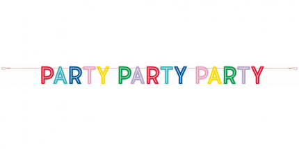 Viseč napis Party, 213cm