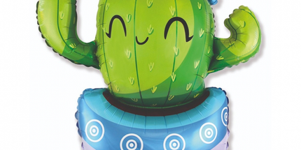 Balon folija - cactus, modra barva
