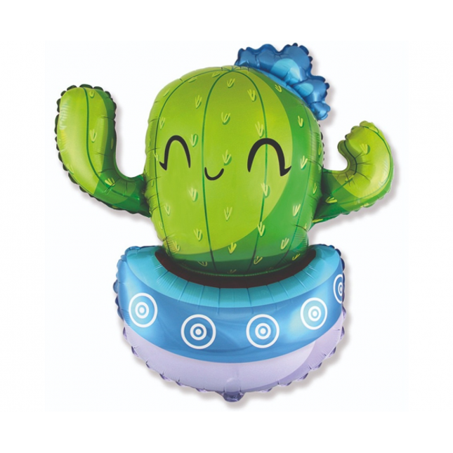 Balon folija - cactus, modra barva