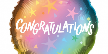 Balon folija - Congratulations, ombre