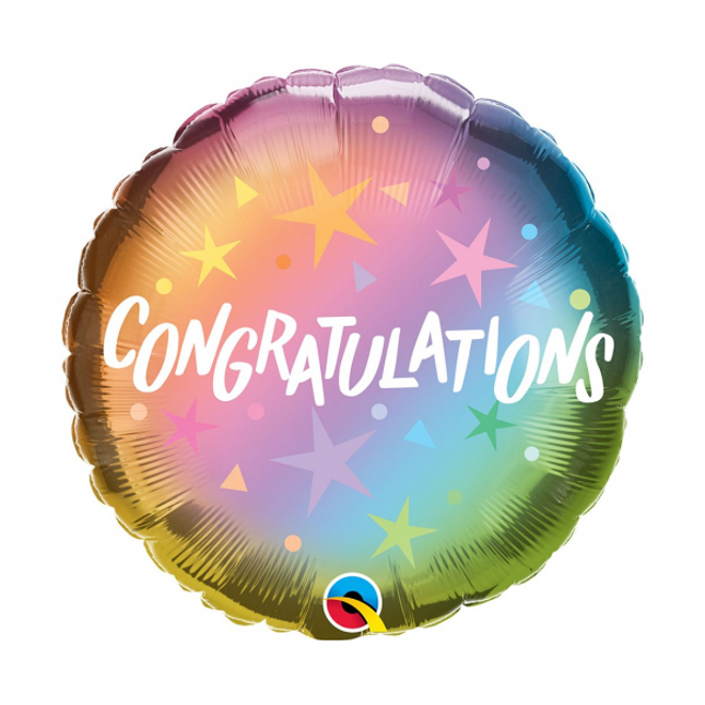 Balon folija - Congratulations, ombre
