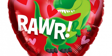 Balon folija - Srček Dino 