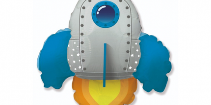 Balon folija - Raketa, modra barva