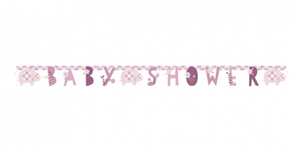 Viseč napis Baby Shower, roza barva