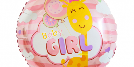 Balon folija - Baby Girl, žirafa
