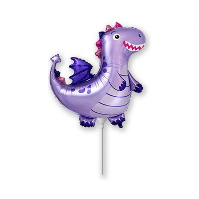 Balon folija - Zmaj, purple barva, 35cm