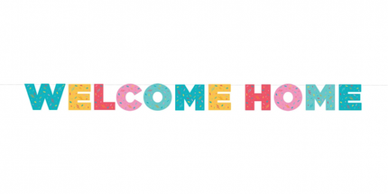 Viseč napis - Welcome Home, 250cm