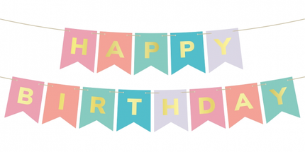 Viseč napis Happy Birthday, 200cm