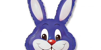 Balon folija Zajec, vijolična barva, 60cm