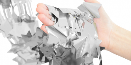 Vorhang Stern, silberfarben, 100x200 cm, Partydekoration