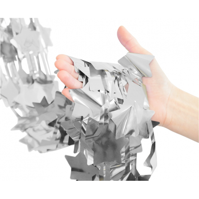 Vorhang Stern, silberfarben, 100x200 cm, Partydekoration