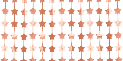 Vorhang Stern, rosa-goldfarben, 100x200 cm, Partydeko