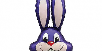 Balon folija Zajec, vijolična barva, 35cm 