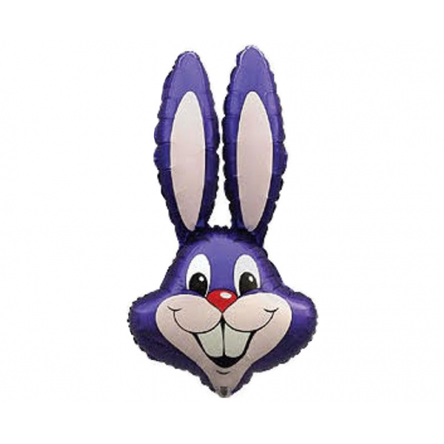 Balon folija Zajec, vijolična barva, 35cm 