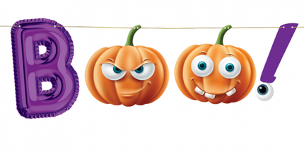 Viseč napis Boo