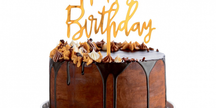 Topper za torto - Happy Birthday, 14cm 