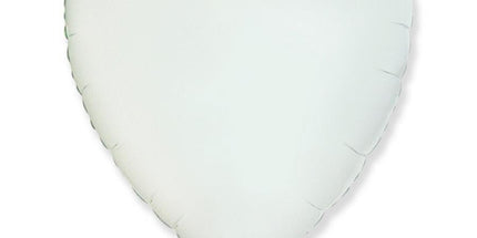 Balon folija - Srce, bela barva