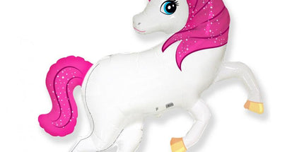 Balon folija - Samorog, pink barva, 35cm