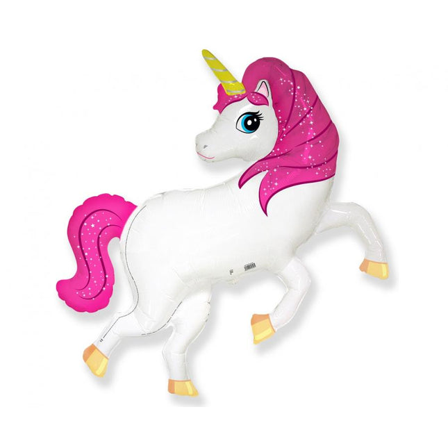 Balon folija - Samorog, pink barva, 35cm