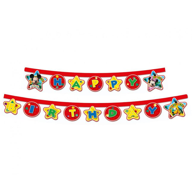 Viseč napis Happy Birthday, Mickey Mouse, 220cm