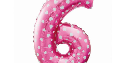 Balon folija - številka 6, srčki