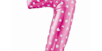 Balon folija - številka 7, srčki