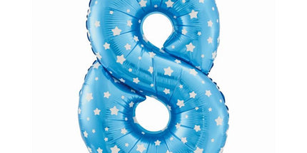 Balon folija - številka 8, zvezdice