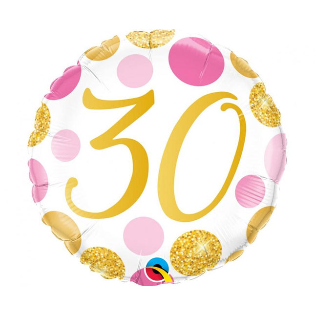 Balon folija - Številka 30, roza barva