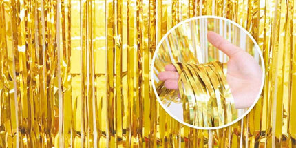 Ballvorhang Gold 90x240 cm für Party & festliche Dekoration