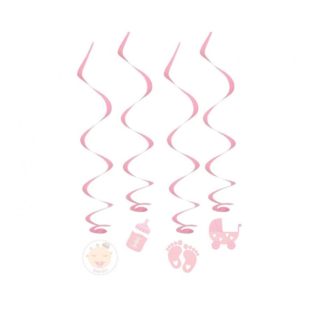 Viseča dekoracija - Baby Girl, roza barva